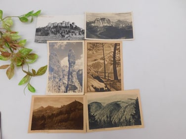 Lot of 6 Vintage European Scenic Photography Postcards