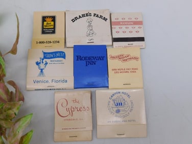 Lot of 7 Collectible Vintage Matchbooks Variety