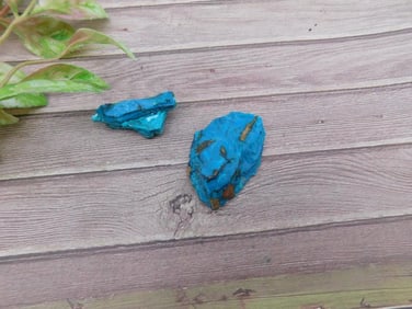 Two Grade A Blue Mineral Specimens, 26 Grams Total