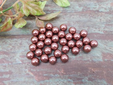Lot of Brown Round Beads