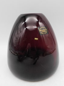 Makora Handcrafted Ruby Glass Vase