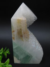 Quartz and Fluorite Rock Stone Lapidary Specimen?with Druzy Formation