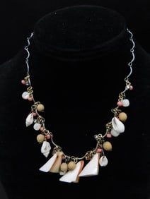 Shell and Bead Necklace With M&S Mark