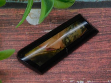 Polished Stone Cabochon with Multicolor Inclusions