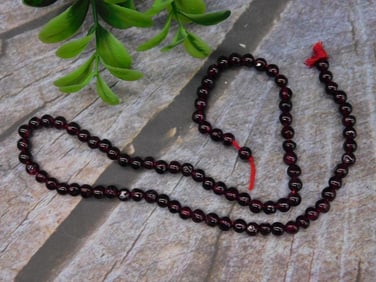 Polished Red Garnet Beads