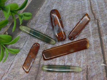 Collection of Polished Stone Pendant Blanks