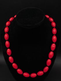 STONE BEADED NECKLACE ROCK STONE LAPIDARY SPECIMEN