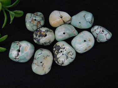 ANGEL WING VARISCITE BEADS ROCK STONE LAPIDARY SPECIMEN