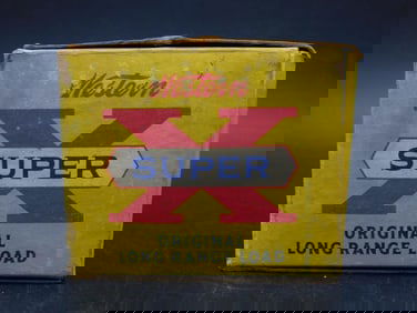 WESTERN SUPER X SPENT SHELLS WITH ORIGINAL BOX VINTAGE ANTIQUE