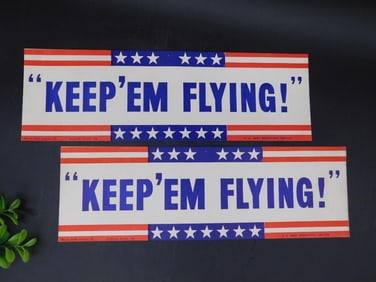 WWII ARMY RECRUITING SERVICE POSTER KEEP 'EM FLYING VINTAGE ANTIQUE