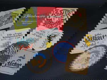 MIXED ADVERTISING COASTERS VINTAGE ANTIQUE