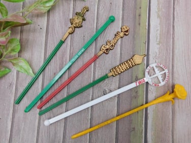 Assorted Collectible Plastic Stir Sticks