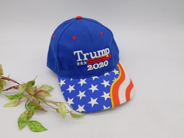 Trump 2020 Blue Cap with Stars and Stripes Design