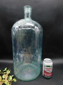10L Clear Glass Bottle with Embossed Markings