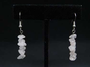 Rose Quartz Dangling Earrings