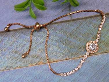 Rose Gold-Tone Adjustable Bracelet