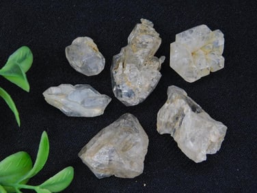 Set of Six Quartz Crystal Specimens for Rock Collectors