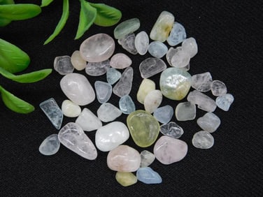 Collection of Tumbled Gemstones in Mixed Colors