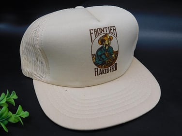 Frontier Flaked Feed Mesh Trucker Hat with Rancher Graphic