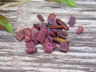 Small Lot of Rough Red and Purple Gemstone Pieces