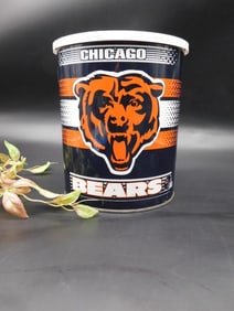 Chicago Bears Themed Metal Wastebasket