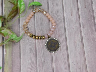 Beaded GENUINE LOUIS VUITTON Bracelet With Pendant Design