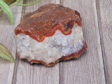 Raw Agate Geode with Crystal Interior and Rough Exterior