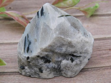 Raw Quartz with Black Tourmaline Inclusions