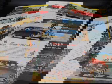 Assorted 1940s-50s Kaiser-Frazer Car Ads and Brochures