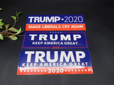 Set of Three Trump 2020 Metal Signs