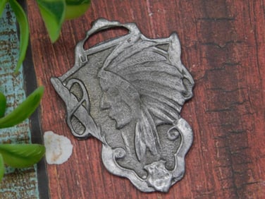 Metal Watch Fob with Indigenous Profile Design