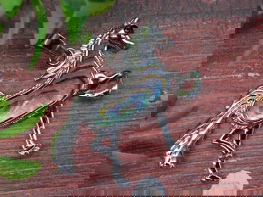 Silver Horse Pendant With Abalone Inlay