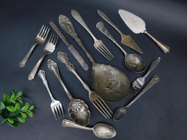Collection of Mixed Ornate Flatware and Utensils