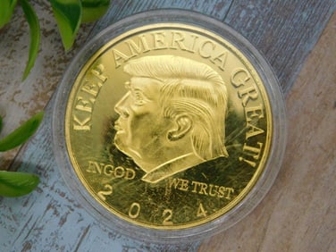 Gold-Plated Donald Trump Commemorative Coin 2024