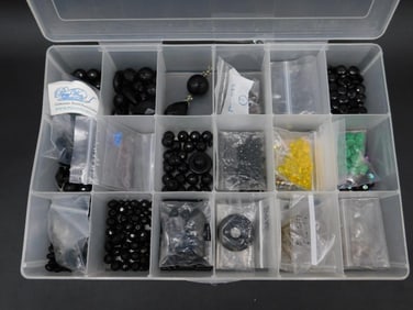 Assorted Beads in Compartment Box