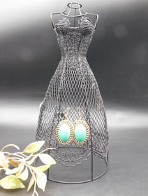 Wire Dress Form Jewelry Display Stand With Earrings