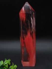 QUARTZ HUGE Red Crystal OBELISK