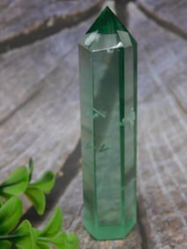 Green Fluorite Crystal Obelisk Tower