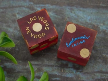Pair of Vintage Continental Casino Dice From Las Vegas
