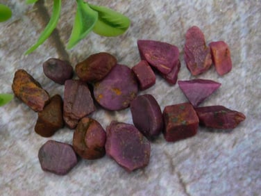 12 Grams of Uncut Ruby Stones for Auction