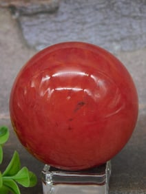 Polished QUARTZ ROCK STONE Red Sphere