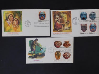 Set of First Day Issue Native American Themed Covers