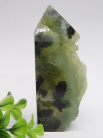 Polished Green and Black Jasper Stone with Pointed Tip Rock Stone Lapidary Specimen