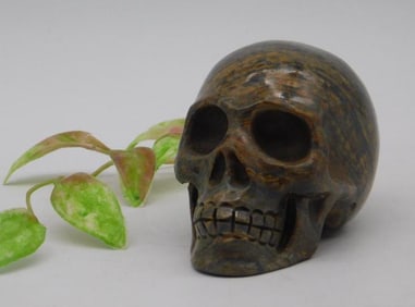 Stone Skull Sculpture ROCK STONE LAPIDARY SPECIMEN
