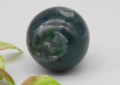 Dark Green Stone Sphere ROCK STONE LAPIDARY SPECIMEN