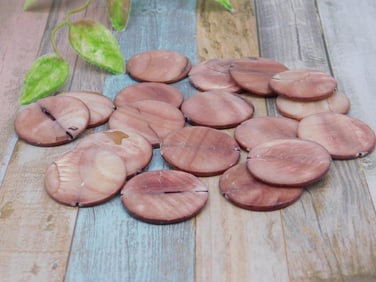 Lot of Pink Mother of Pearl Shell Discs for Crafts
