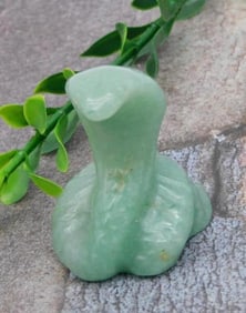 Cobra Green Stone Sculpture ROCK STONE LAPIDARY SPECIMEN