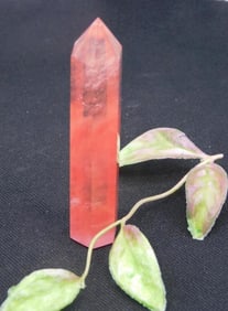 Polished Red Gemstone Point With Faceted Edges ROCK STONE LAPIDARY SPECIMEN