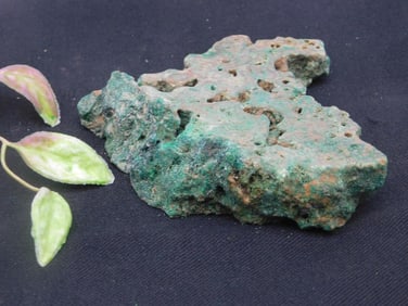 Rough Malachite Specimen With Green and Brown Hues