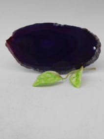 Rectangular Purple Agate Slice With Polished Finish ROCK STONE LAPIDARY SPECIMEN